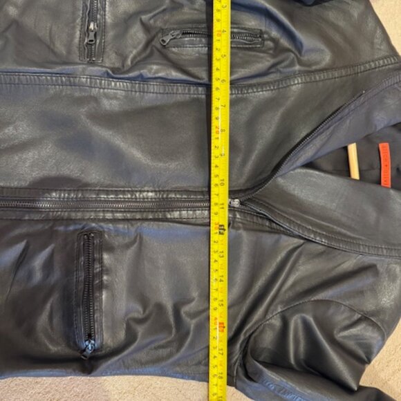 Alice + Olivia Vintage Lamb Leather Zip Up Moto Jacket - Picture 11 of 11